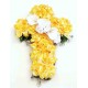 cemetery flower,cross silk flower