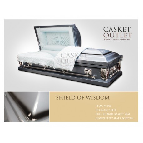Shield Of Wisdom cercueil en métal (M-016)