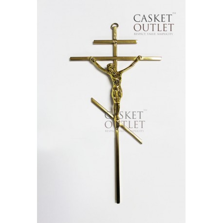 casket cross, bronze cross