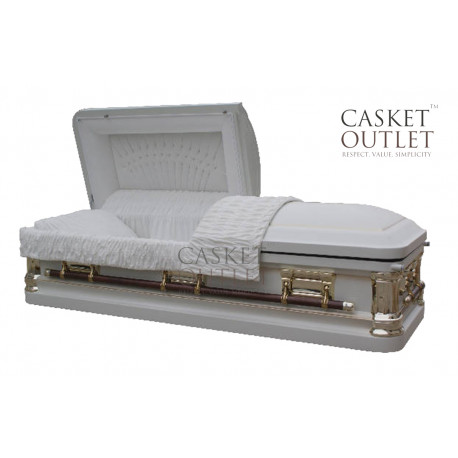 White Throne Métal Cercueil (M-012)