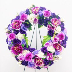 Wreath Silk Flower | Cemetery Flowers (SFW29)