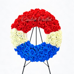 Red White Blue Rose Wreath (SFW32)