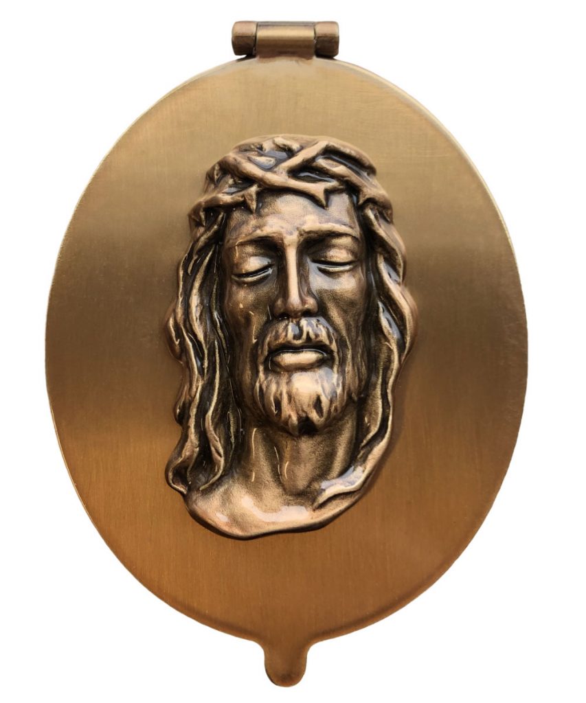 Bronze Frames Oval With Jesus on Cover