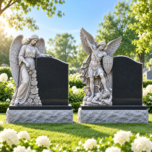 Angle Statue Monuments | Statue Headstones