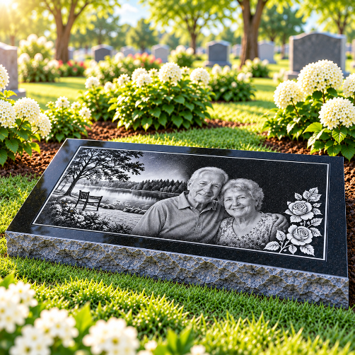 Etching Photo Grave Marker | Granite Marker
