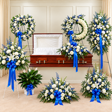 Funeral flowers | Blue Color