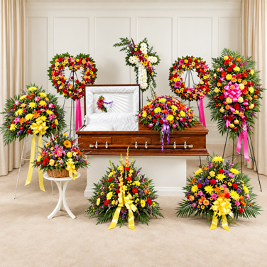 Funeral flowers | Britght color