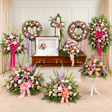 Funeral flowers | Pastel color