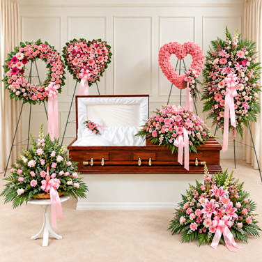 Funeral flowers | Pink color