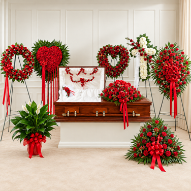 Funeral flowers | Red color