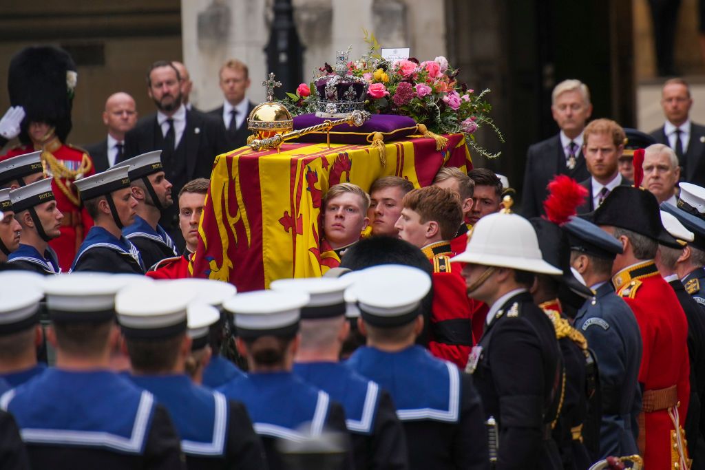 Queen Elizabeth II tribute - flower ribbon supplied to Toronto Fire Services
