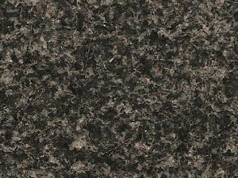 Blue Brits granite sample — Deep grey with a dense, contrasting grain.